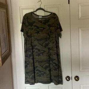 Camo Print T-Shirt Dress